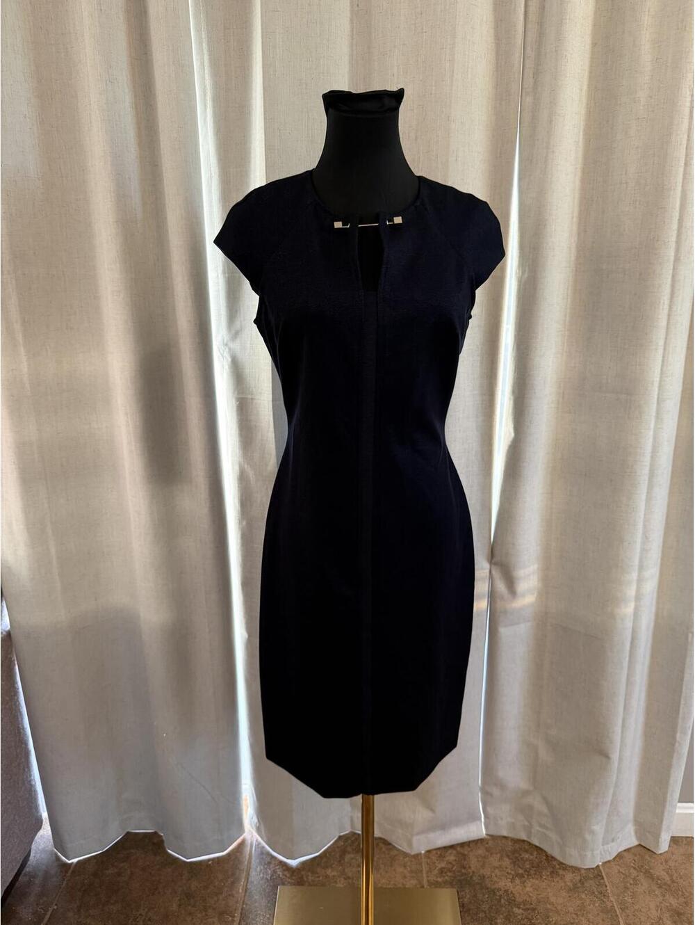 Tommy Hilfiger Navy Blue Cap Sleeve Sheath Dress Size 4